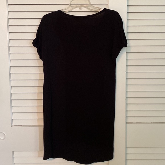 Black T-Shirt dress size small - Picture 2 of 4